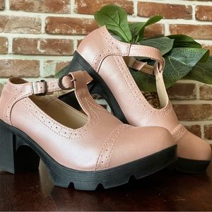 Pink Mary Jane Pump With 3 Inch Heel size 8.5